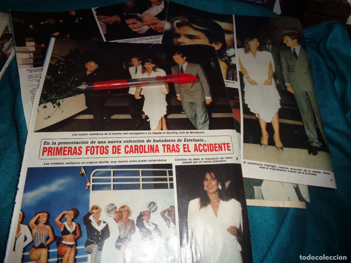 Coleccionismo de Revista Diez Minutos: RECORTE : PRIMERAS FOTOS DE CAROLINA DE MONACO TRAS EL ACCIDENTE. DIEZ MINUTOS, SEPTBRE 1986