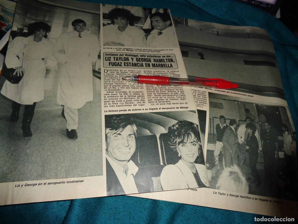 Coleccionismo de Revista Diez Minutos: RECORTE : LIZ TAYLOR Y GEORGE HAMILTON, EN MARBELLA. DIEZ MINUTOS, SEPTBRE 1986