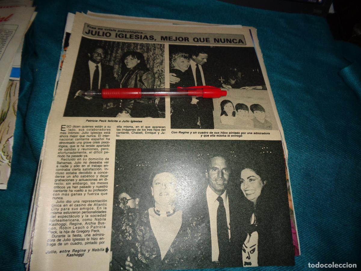 Coleccionismo de Revista Diez Minutos: RECORTE : JULIO IGLESIAS TRAS SU CRISIS PSICOLOGICA. DIEZ MINUTOS, ENERO 1986