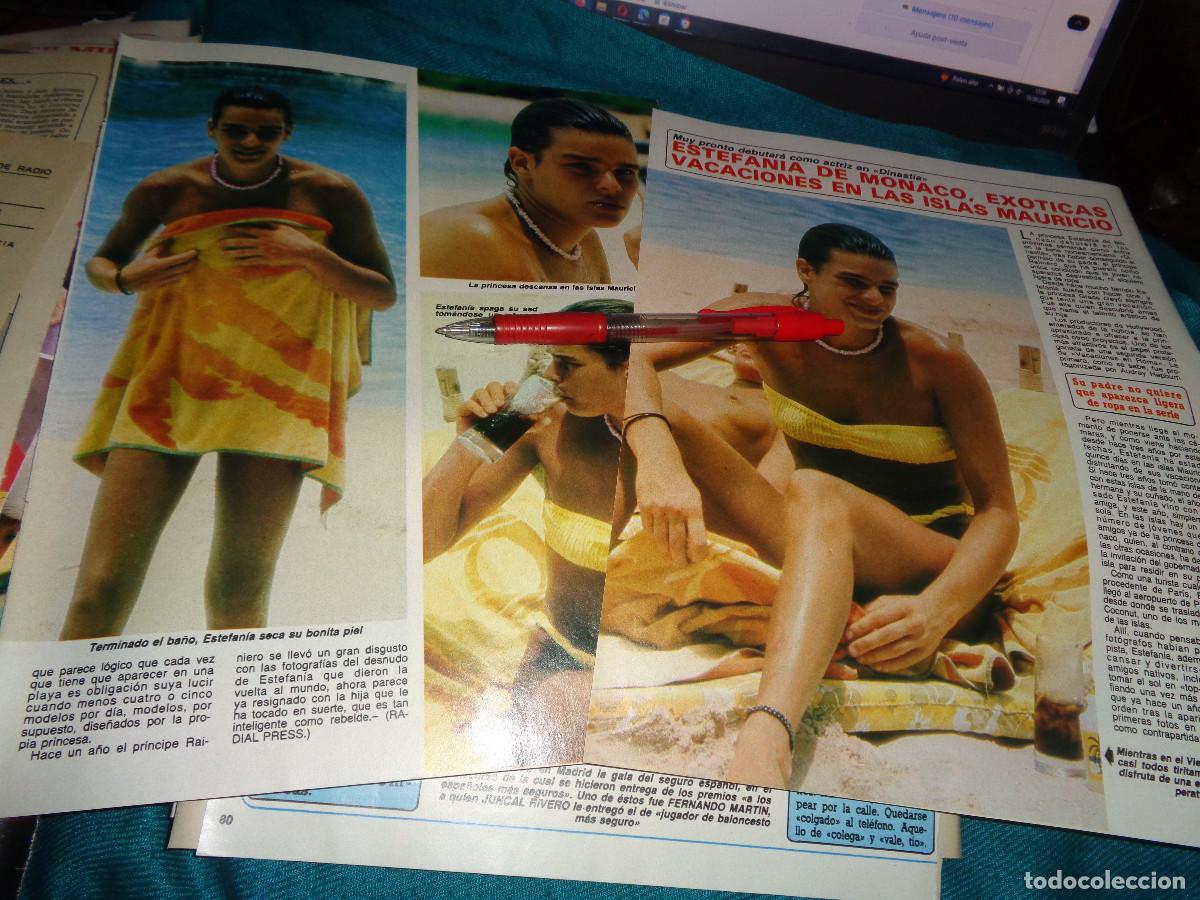 Coleccionismo de Revista Diez Minutos: RECORTE : ESTEFANIA DE MONACO, VACACIONES EN LA ISLA MAURICIO. DIEZ MINUTOS, ENERO 1986