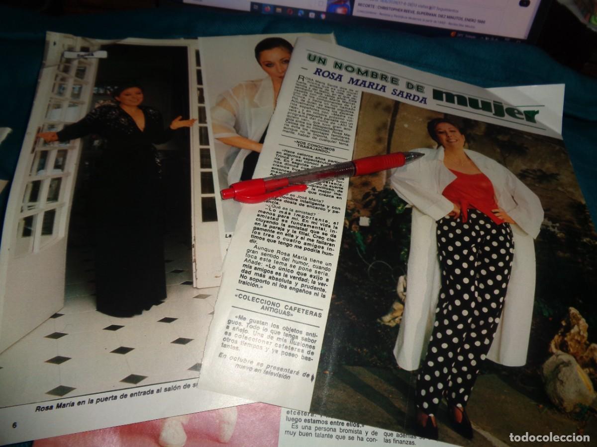 Coleccionismo de Revista Diez Minutos: RECORTE : ENTREVISTA A ROSA MARIA SARDA. DIEZ MINUTOS, JUNIO 1986
