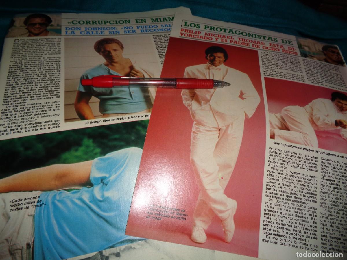 Coleccionismo de Revista Diez Minutos: RECORTE : LOS PROTAGONISTAS DE CORRUPCION EN MIAMI : DON JOHNSON. DIEZ MINUTOS, JUNIO 1986