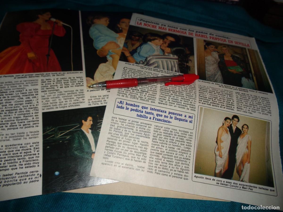 Coleccionismo de Revista Diez Minutos: RECORTE : LA NOCHE MAS HERMOSA DE ISABEL PANTOJA. DIEZ MINUTOS, JUNIO 1986
