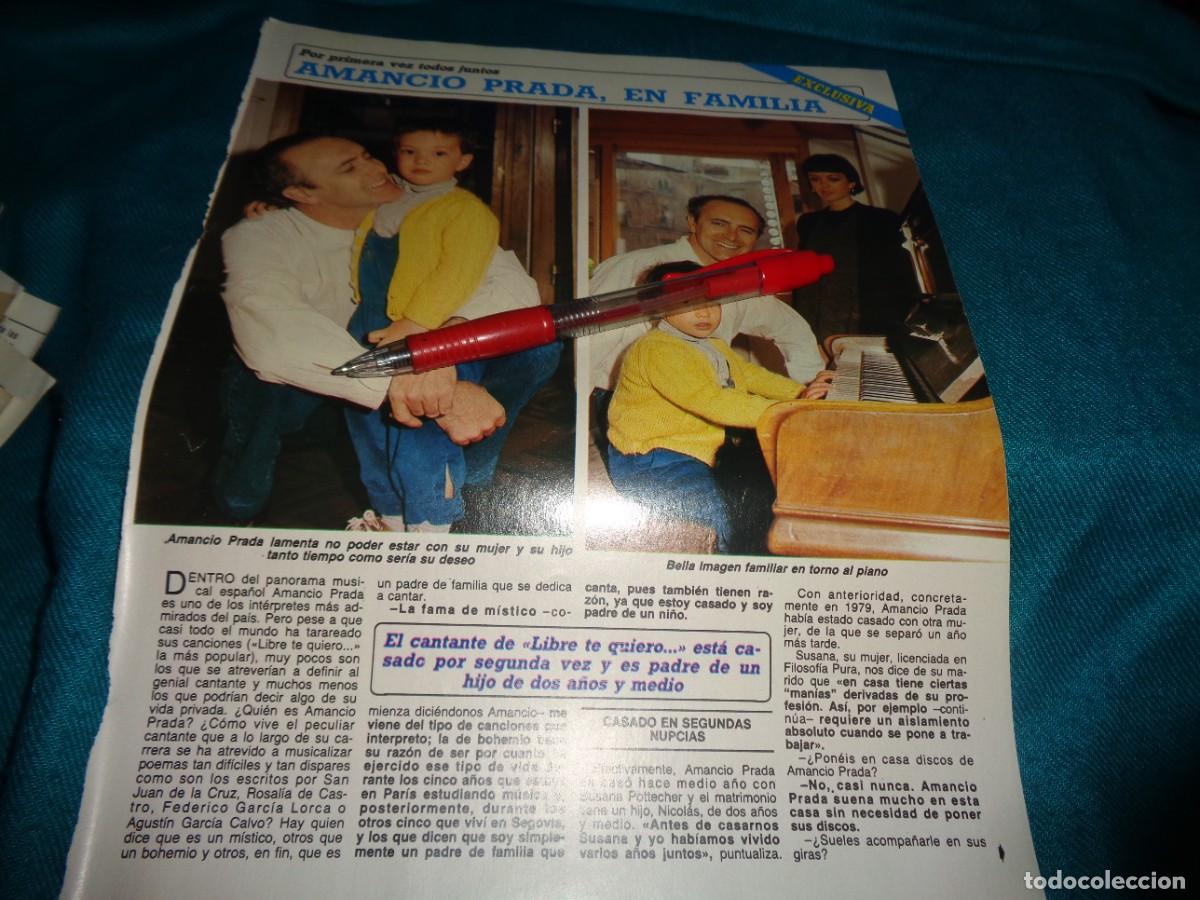 Coleccionismo de Revista Diez Minutos: RECORTE : AMANCIO PRADA, EN FAMILIA. DIEZ MINUTOS, JUNIO 1986