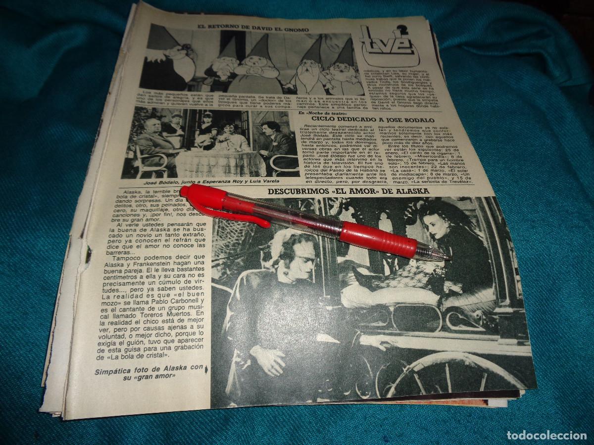 Coleccionismo de Revista Diez Minutos: RECORTE : DESCUBRIMOS &rdquo; EL AMOR &rdquo; DE ALASKA. DIEZ MINUTOS, ENERO 1987
