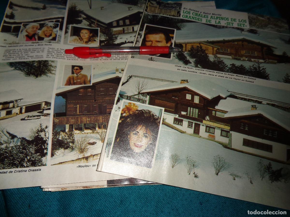 Coleccionismo de Revista Diez Minutos: RECORTE : LOS CHALES ALPINOS DE LA JET : URSULA ANDRESS, LIZ TAYLOR.... DIEZ MINUTOS, ENERO 1987