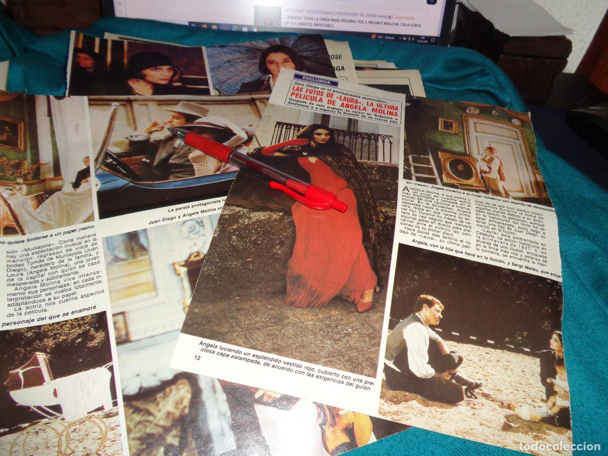 Coleccionismo de Revista Diez Minutos: RECORTE : FOTOS DE &rdquo; LAURA&rdquo; LA ULTIMA PELICULA DE ANGELA MOLINA. DIEZ MINUTOS, ENERO 1987