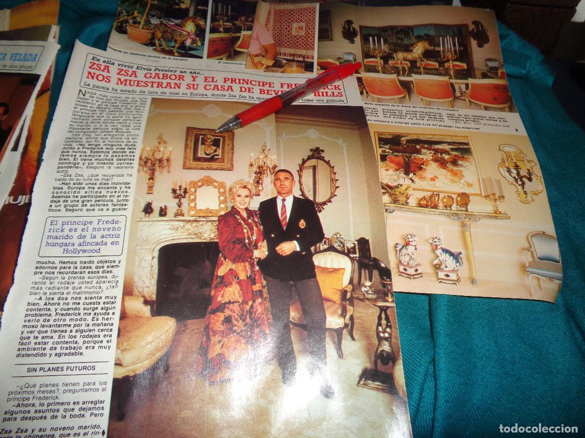 Coleccionismo de Revista Diez Minutos: RECORTE : ZSA ZSA GABOR, EN SU CASA DE BERVELY HILLS. DIEZ MINUTOS, ENERO 1987