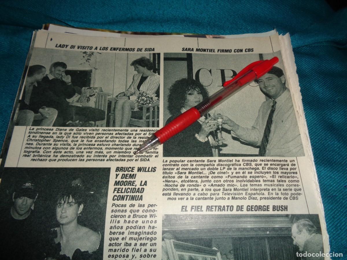 Coleccionismo de Revista Diez Minutos: RECORTE : SARA MONTIEL FIRMO CON CBS. DIEZ MINUTOS, NOVBRE 1989