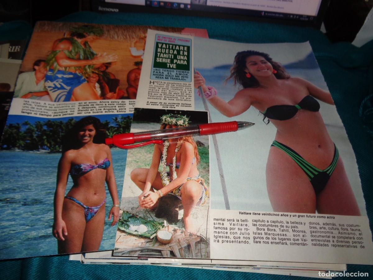Coleccionismo de Revista Diez Minutos: RECORTE : VAITIARE, RUEDA EN TAHITI SERIE PARA T.V. DIEZ MINUTOS, NOVBRE 1989