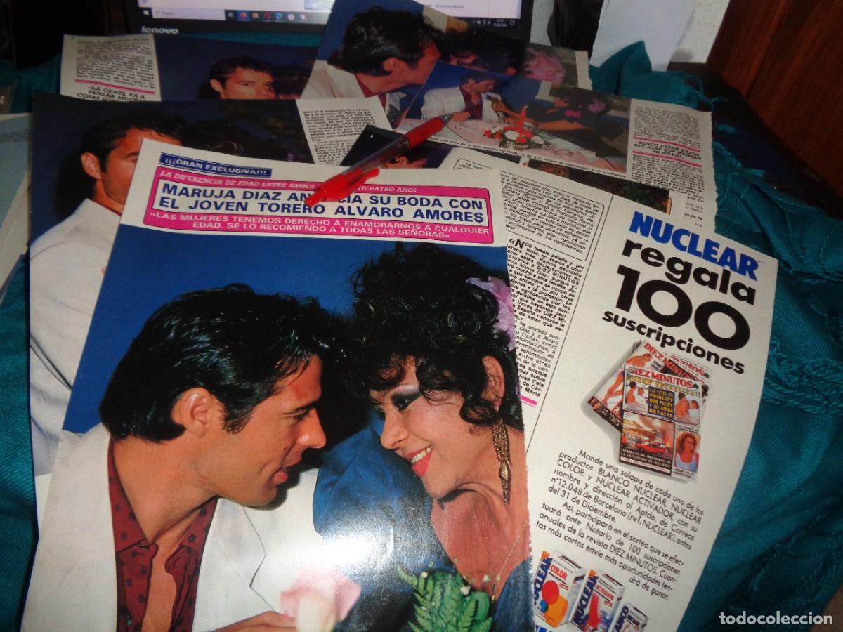 Coleccionismo de Revista Diez Minutos: RECORTE : MARUJITA DIAZ ANUNCIA BODA CON EL TORERO ALVARO AMORES. DIEZ MINUTOS, NOVBRE 1989