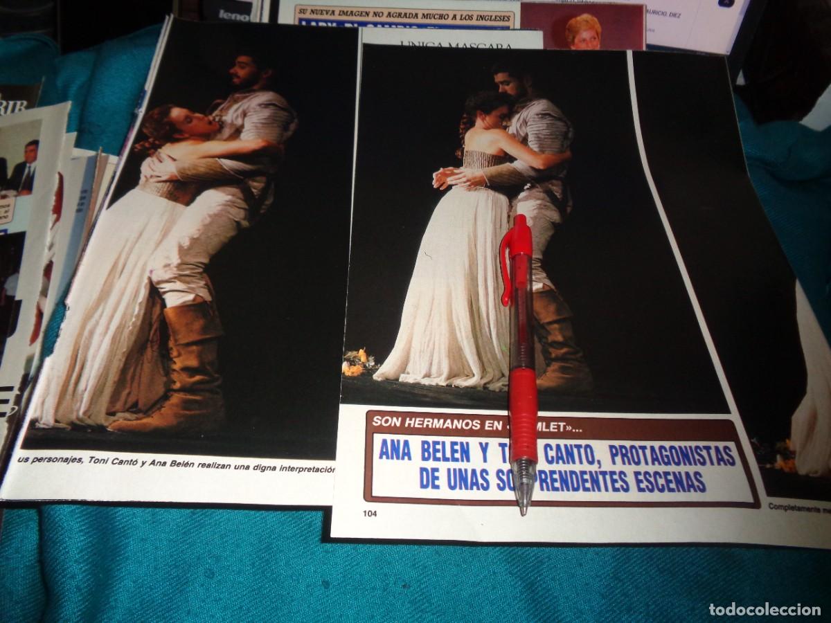 Coleccionismo de Revista Diez Minutos: RECORTE : ANA BELEN Y TONI CANTO, EN HAMLET. DIEZ MINUTOS, NOVBRE 1989