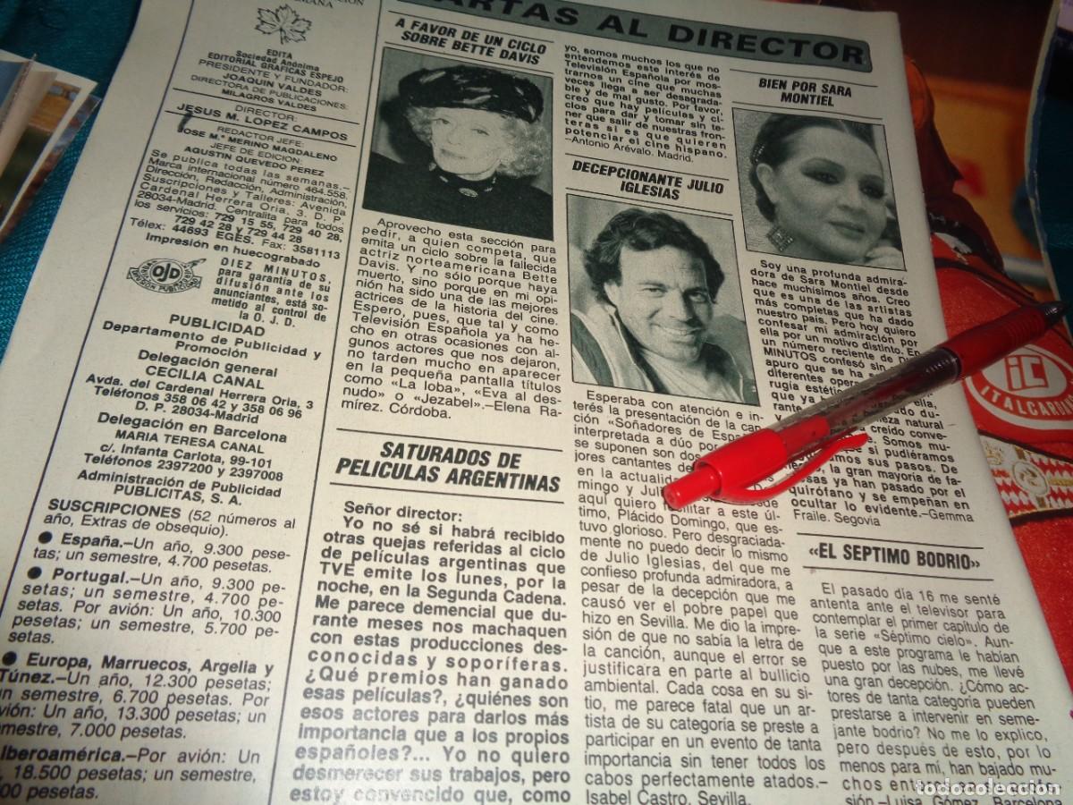 Coleccionismo de Revista Diez Minutos: RECORTE : BIEN POR SARA MONTIEL. DIEZ MINUTOS, NOVBRE 1989