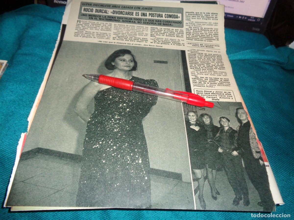 Coleccionismo de Revista Diez Minutos: RECORTE : ROCIO DURCAL. DIEZ MINUTOS, NOVBRE 1989