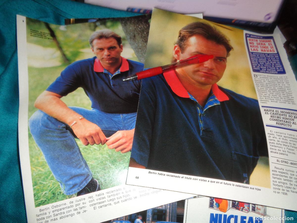 Coleccionismo de Revista Diez Minutos: RECORTE : BERTIN OSBORNE, NO SERA EL DUQUE DE LAS NAVAS. DIEZ MINUTOS, NOVBRE 1989