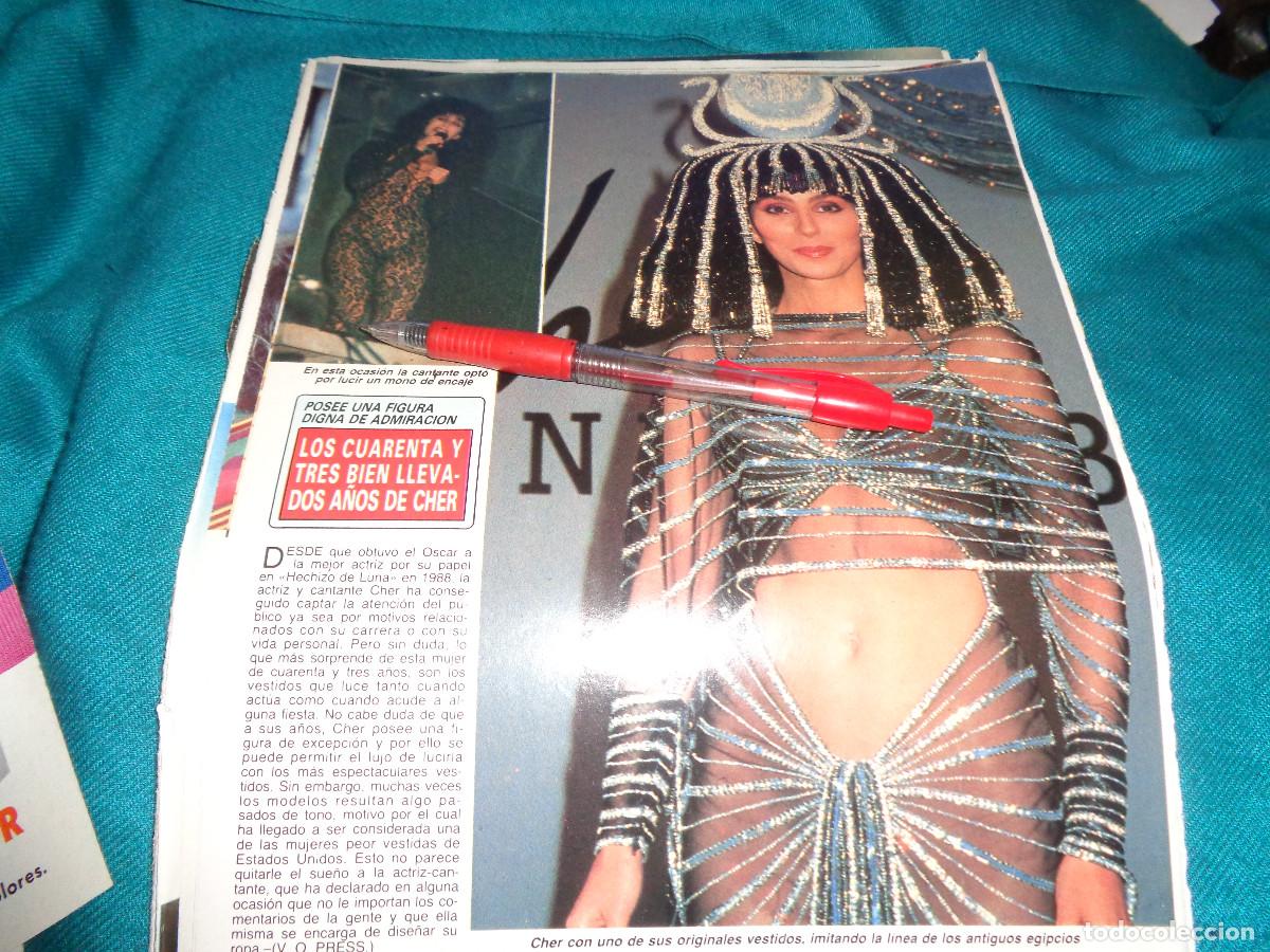 Coleccionismo de Revista Diez Minutos: RECORTE : CHER, 43 A&Ntilde;OS BIEN LLEVADOS. DIEZ MINUTOS, NOVBRE 1989