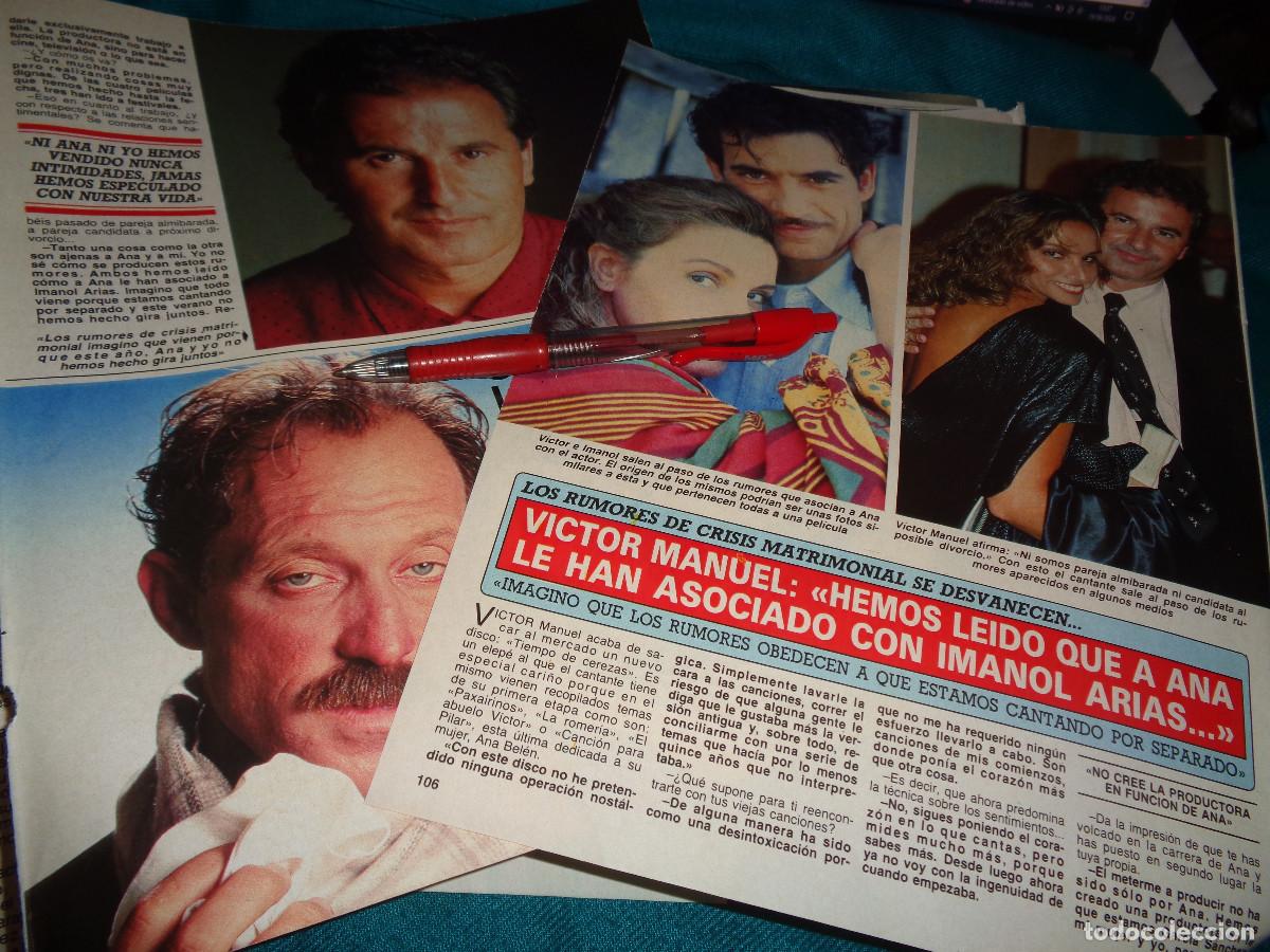 Coleccionismo de Revista Diez Minutos: RECORTE : ANA BELEN Y VICTOR MANUEL. DIEZ MINUTOS, NOVBRE 1989