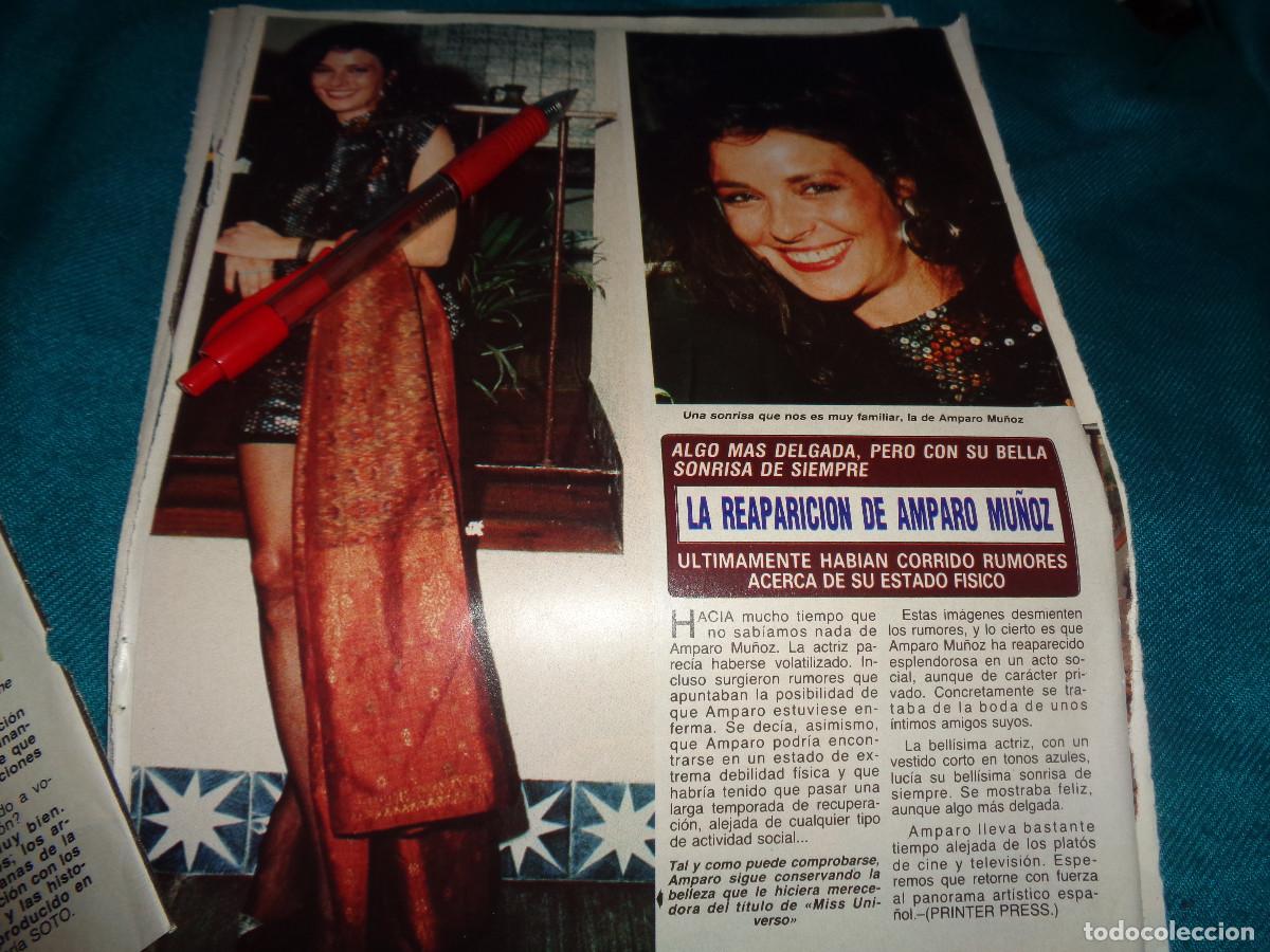 Coleccionismo de Revista Diez Minutos: RECORTE : LA REAPARICION DE AMPARO MU&Ntilde;OZ. DIEZ MINUTOS, NOVBRE 1989