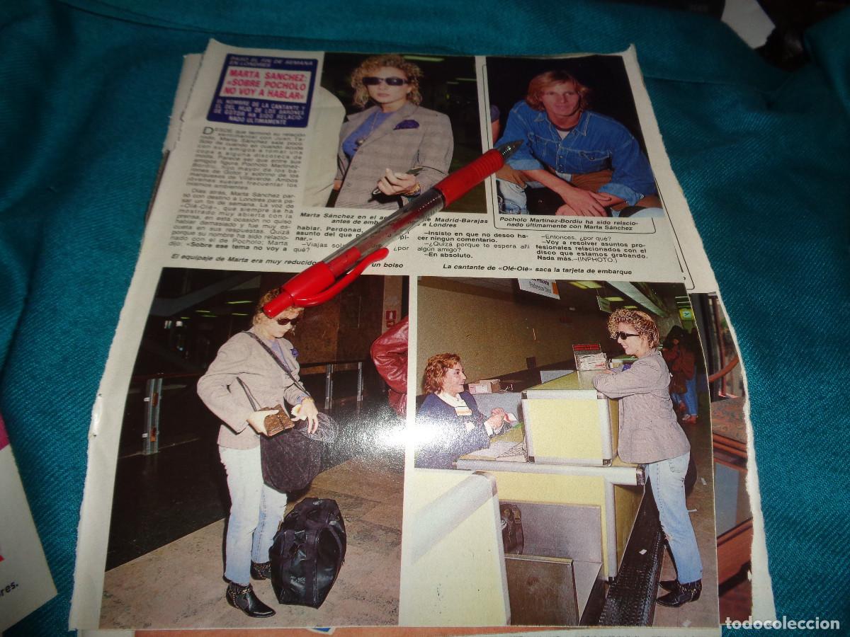 Coleccionismo de Revista Diez Minutos: RECORTE : MARTA SANCHEZ NO HABLA DE POCHOLO. DIEZ MINUTOS, NOVBRE 1989
