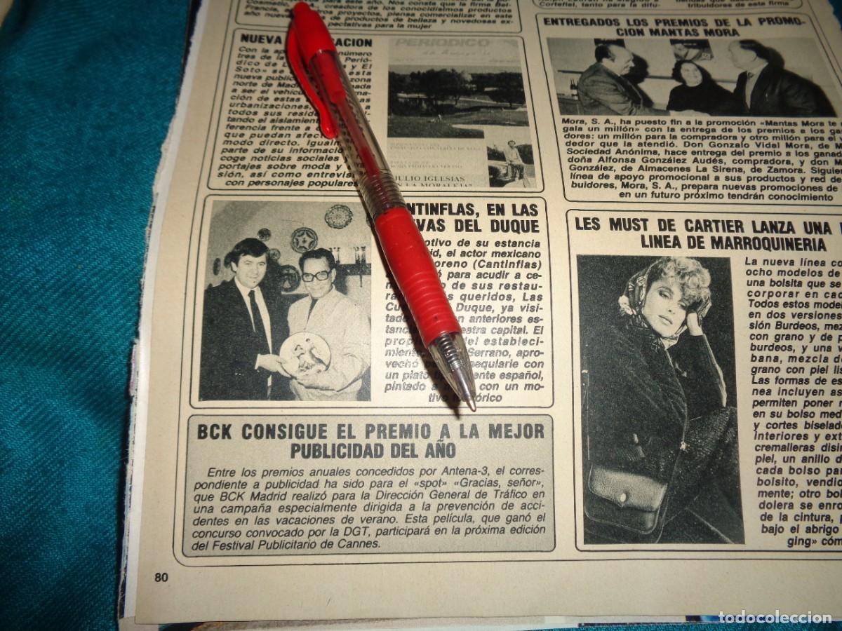 Coleccionismo de Revista Diez Minutos: RECORTE : CANTINFLAS EN LAS CUEVAS DEL DUQUE. DIEZ MINUTOS, ABRIL 1985