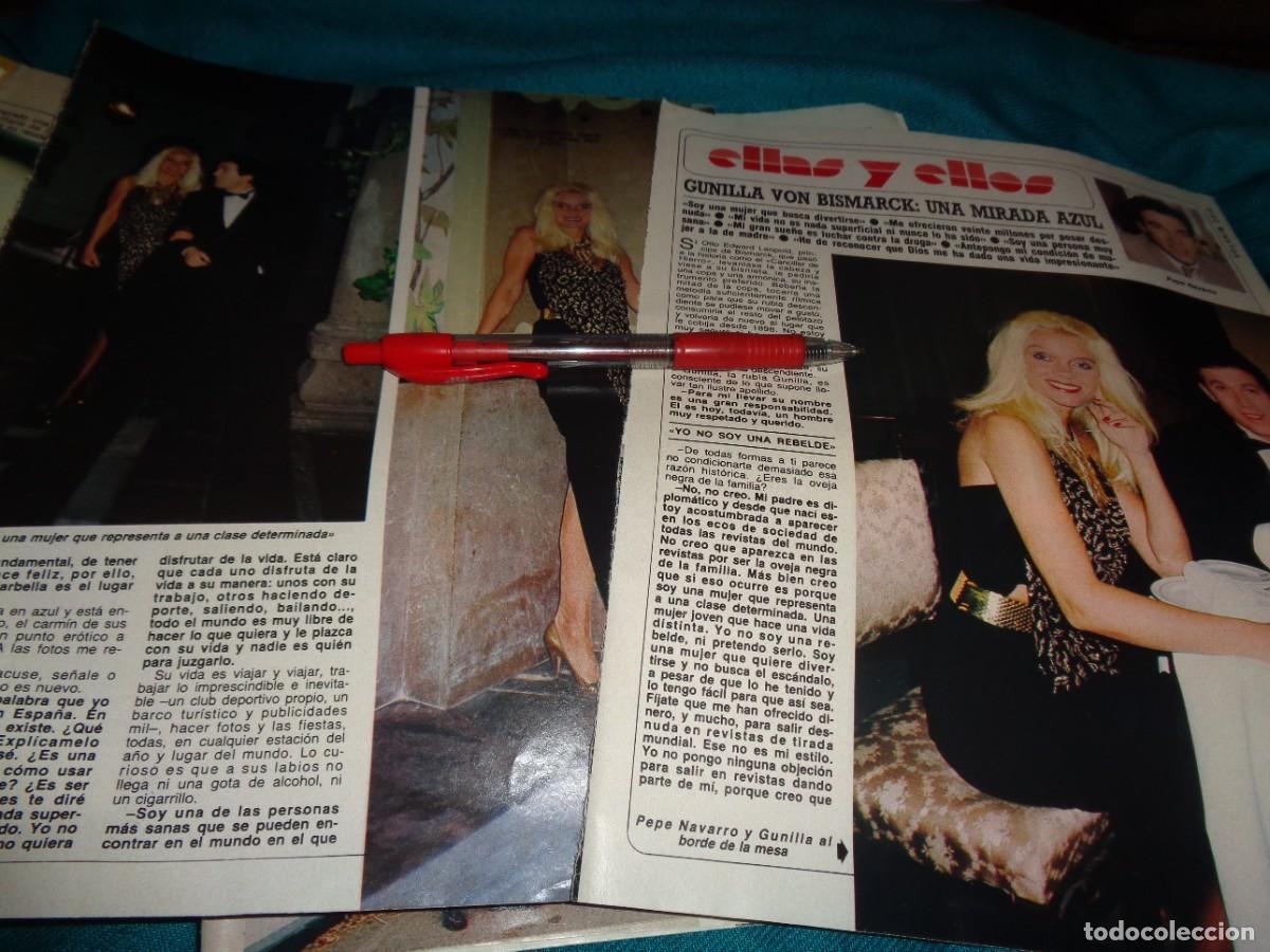 Coleccionismo de Revista Diez Minutos: RECORTE : PEPE NAVARRO, ENTREVISTA A GUNILLA VON BISMARCK. DIEZ MINUTOS, ABRIL 1985