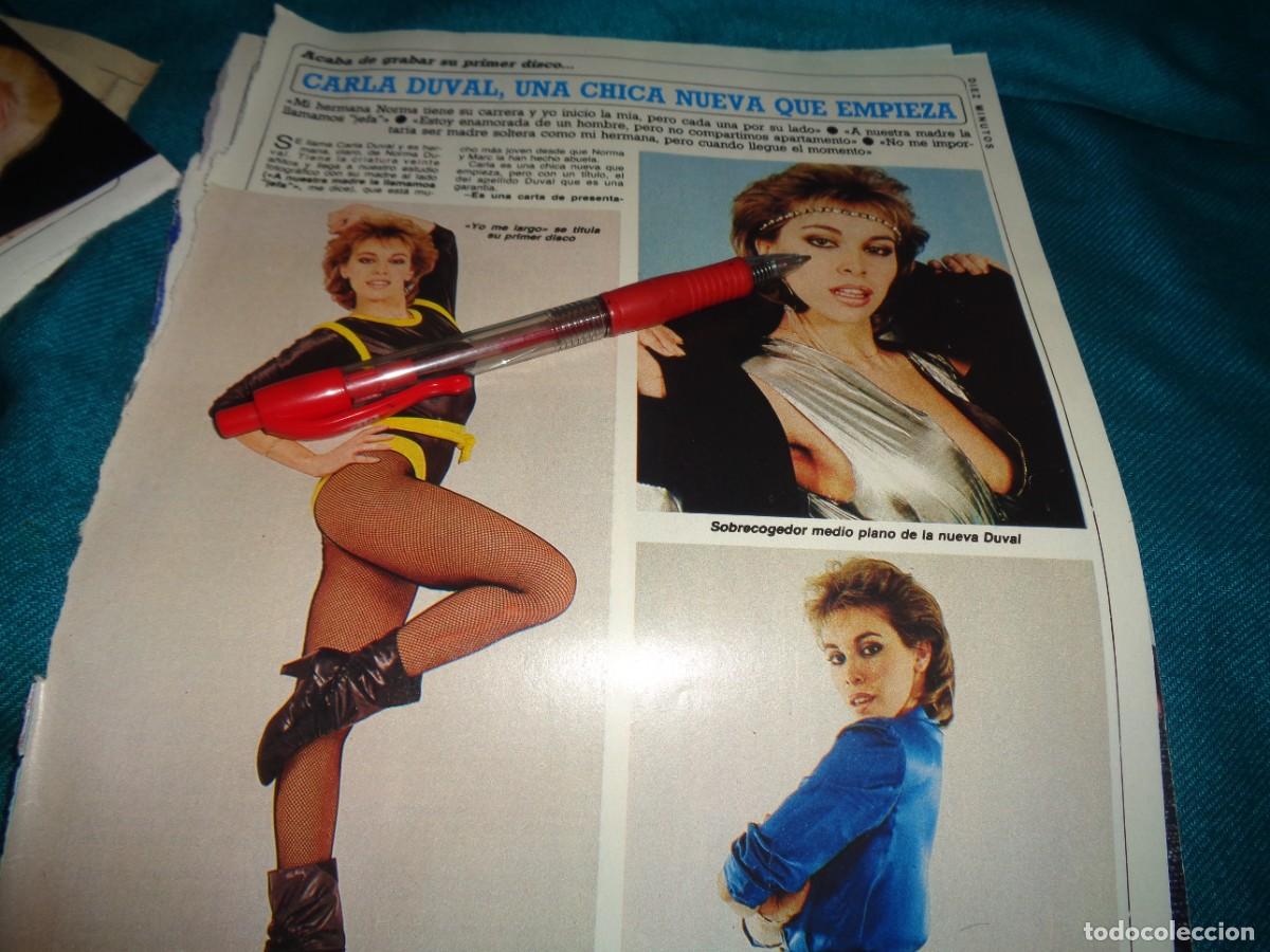 Coleccionismo de Revista Diez Minutos: RECORTE : CARLA DUVAL, GRABA SU PRIMER DISCO. DIEZ MINUTOS, ABRIL 1985