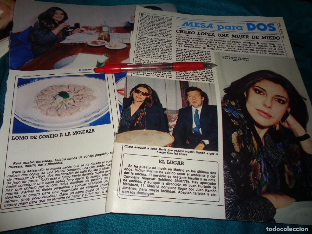 Coleccionismo de Revista Diez Minutos: RECORTE : I&Ntilde;IGO, ENTREVISTA A CHARO LOPEZ. DIEZ MINUTOS, ABRIL 1985