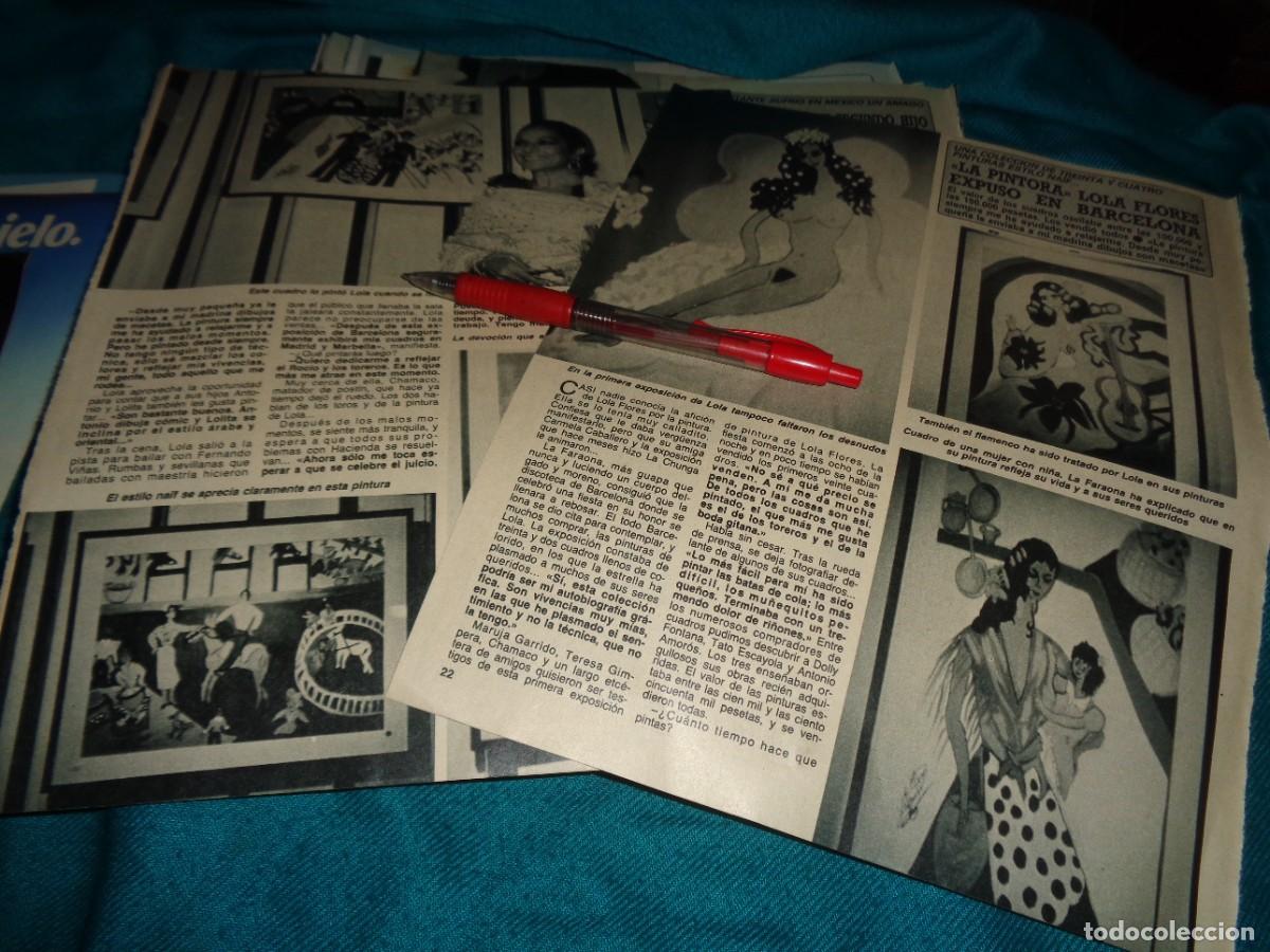 Coleccionismo de Revista Diez Minutos: RECORTE : LOLA FLORES, EXPONE SUS PINTURAS EN BARCELONA. DIEZ MINUTOS, JUNIO 1987