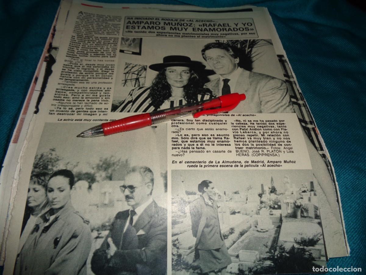 Coleccionismo de Revista Diez Minutos: RECORTE : AMPARO MU&Ntilde;OZ, INICIA RODAJE DE &rdquo; AL ACECHO&rdquo;. DIEZ MINUTOS, JUNIO 1987