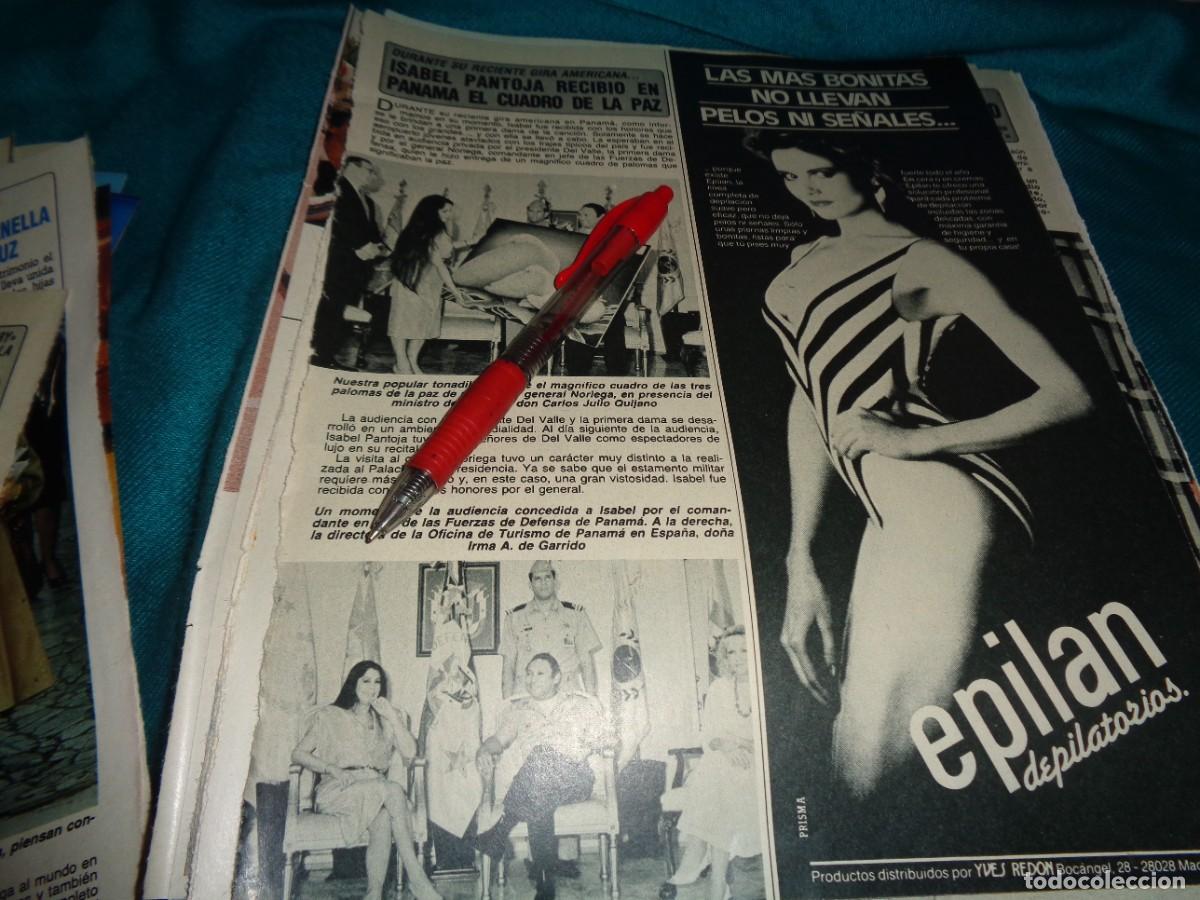 Coleccionismo de Revista Diez Minutos: RECORTE : ISABEL PANTOJA, RECIBE EN PANAMA EL CUADRO DE LA PAZ. DIEZ MINUTOS, JUNIO 1987