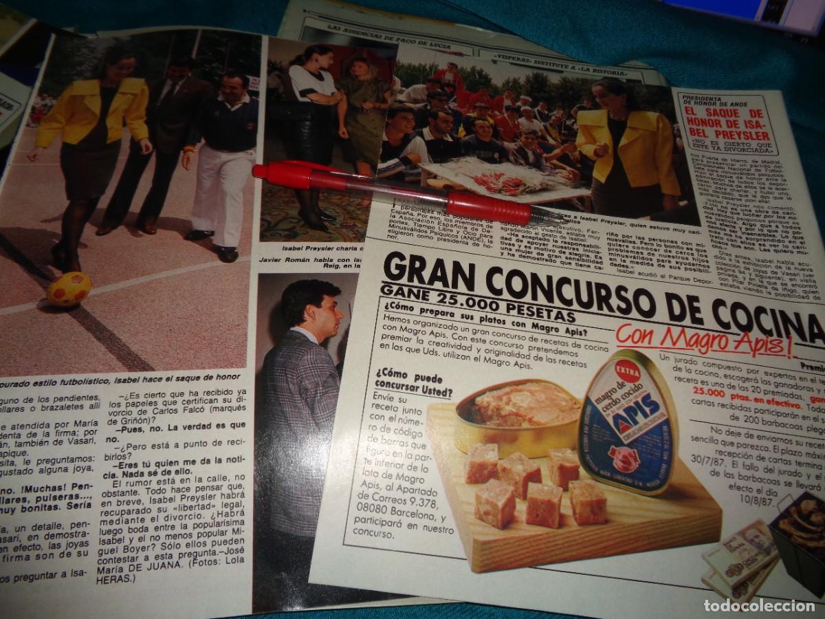 Coleccionismo de Revista Diez Minutos: RECORTE : EL SAQUE DE HONOR DE ISABEL PRESLEY. DIEZ MINUTOS, JUNIO 1987