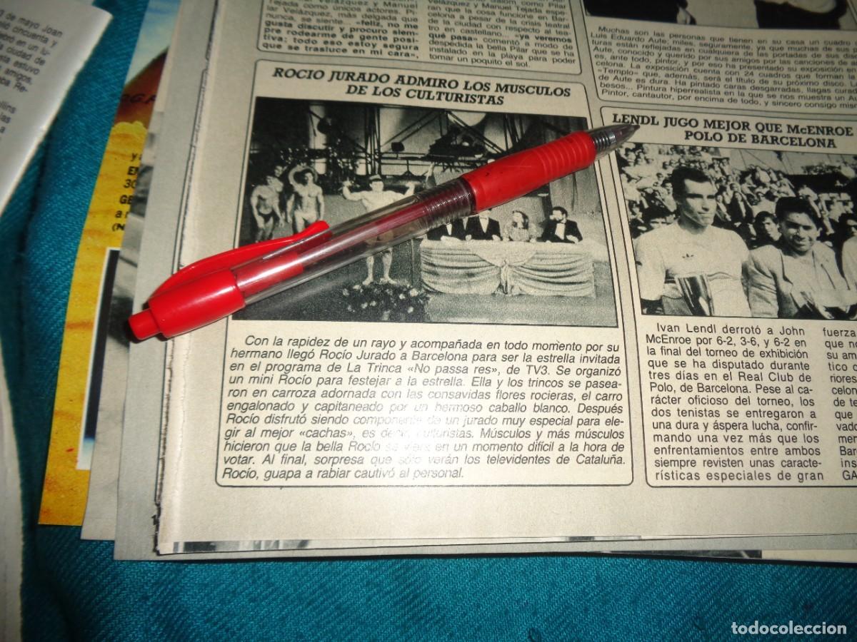 Coleccionismo de Revista Diez Minutos: RECORTE : ROCIO JURADO, ADMIRA MUSCULOS DE CULTURISTAS. DIEZ MINUTOS, JUNIO 1987
