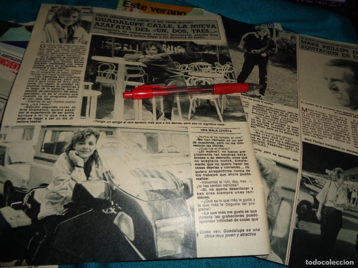 Coleccionismo de Revista Diez Minutos: RECORTE : GUADALUPE CALLE, LA NUEVA AZAFATA DE EL UN, DOS, TRES..... DIEZ MINUTOS, JUNIO 1987