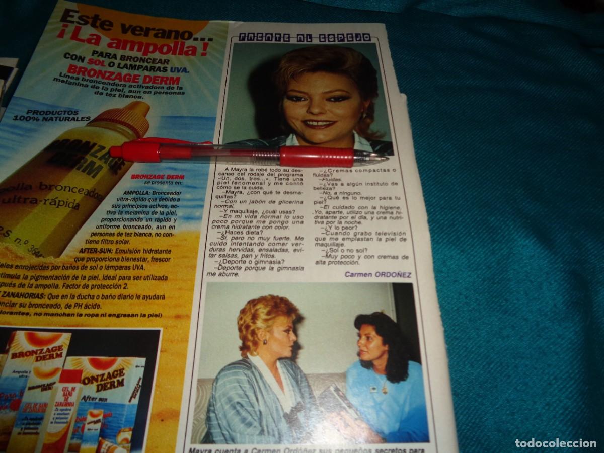 Coleccionismo de Revista Diez Minutos: RECORTE : FRENTE AL ESPEJO : MAYRA GOMEZ KEMP. DIEZ MINUTOS, JUNIO 1987