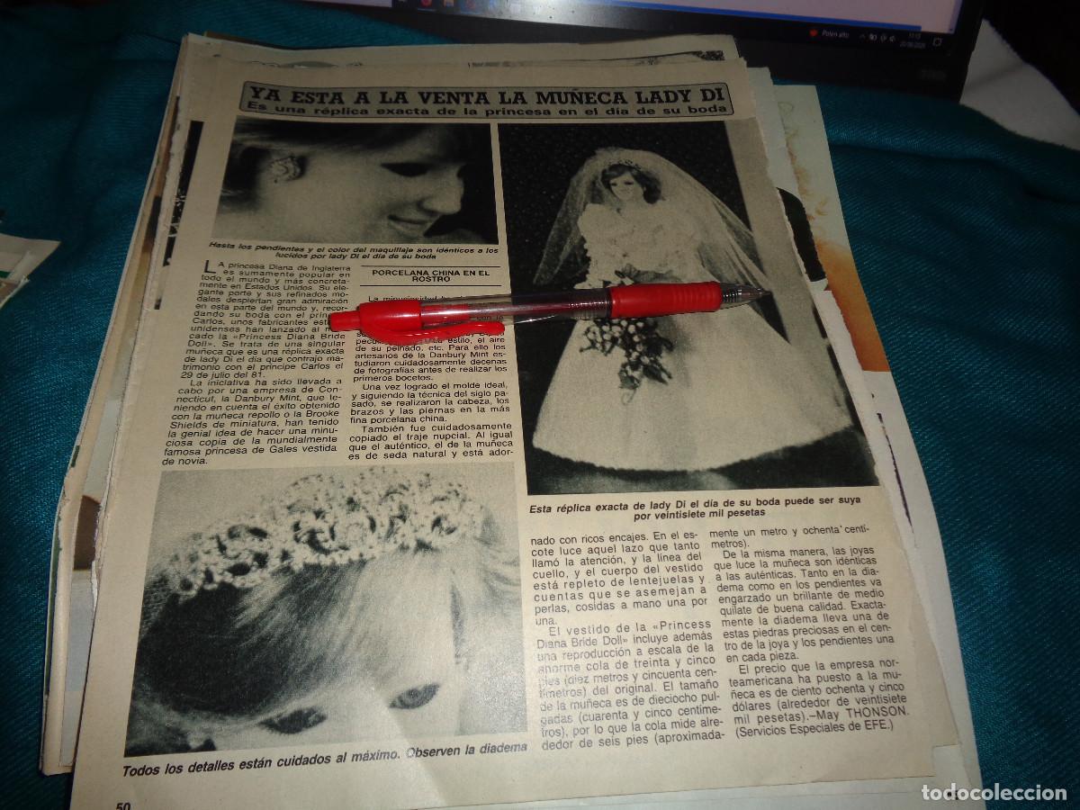 Coleccionismo de Revista Diez Minutos: RECORTE : YA ESTA A LA VENTA LA MU&Ntilde;ECA LADY DI. DIEZ MINUTOS, JUNIO 1987