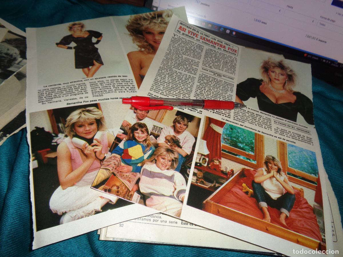Coleccionismo de Revista Diez Minutos: RECORTE : SAMANTHA FOX, INVITADA AL ULTIMO UN, DOS, TRES... DIEZ MINUTOS, JUNIO 1987