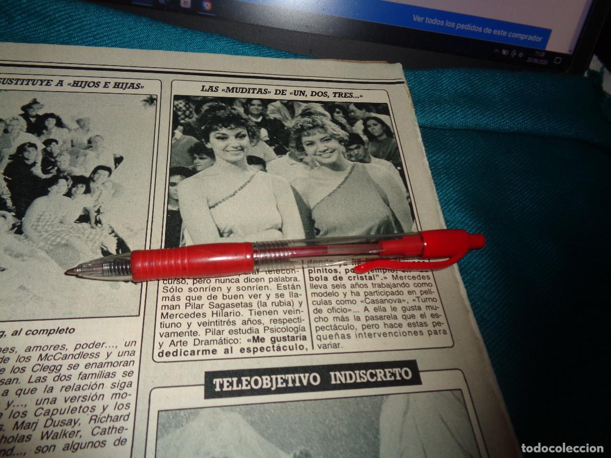 Coleccionismo de Revista Diez Minutos: RECORTE : LAS &rdquo;MUDITAS&rdquo; DEL UN, DOS, TRES.... DIEZ MINUTOS, JUNIO 1987
