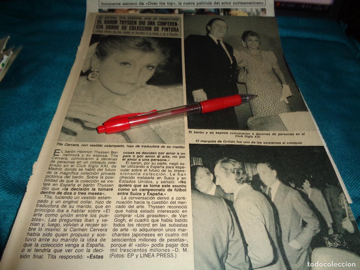 Colecionismo da Revista Diez Minutos: RECORTE : CARMEN CERVERA HACE DE TRADUCTORA A SU MARIDO. DIEZ MINUTOS, JUNIO 1987