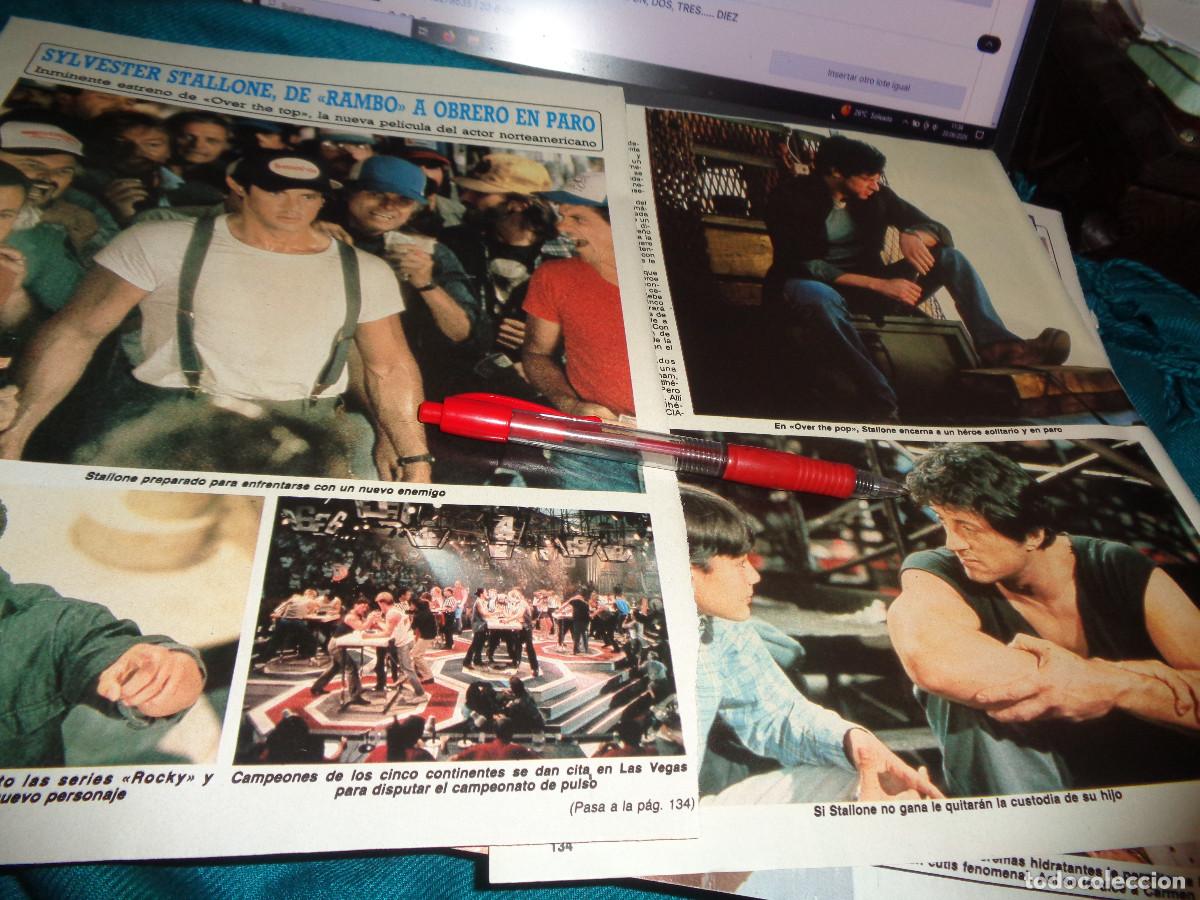 Colecionismo da Revista Diez Minutos: RECORTE : SYSVESTER STALLONE, DE RAMBO, A OBRERO EN PARO. DIEZ MINUTOS, JUNIO 1987