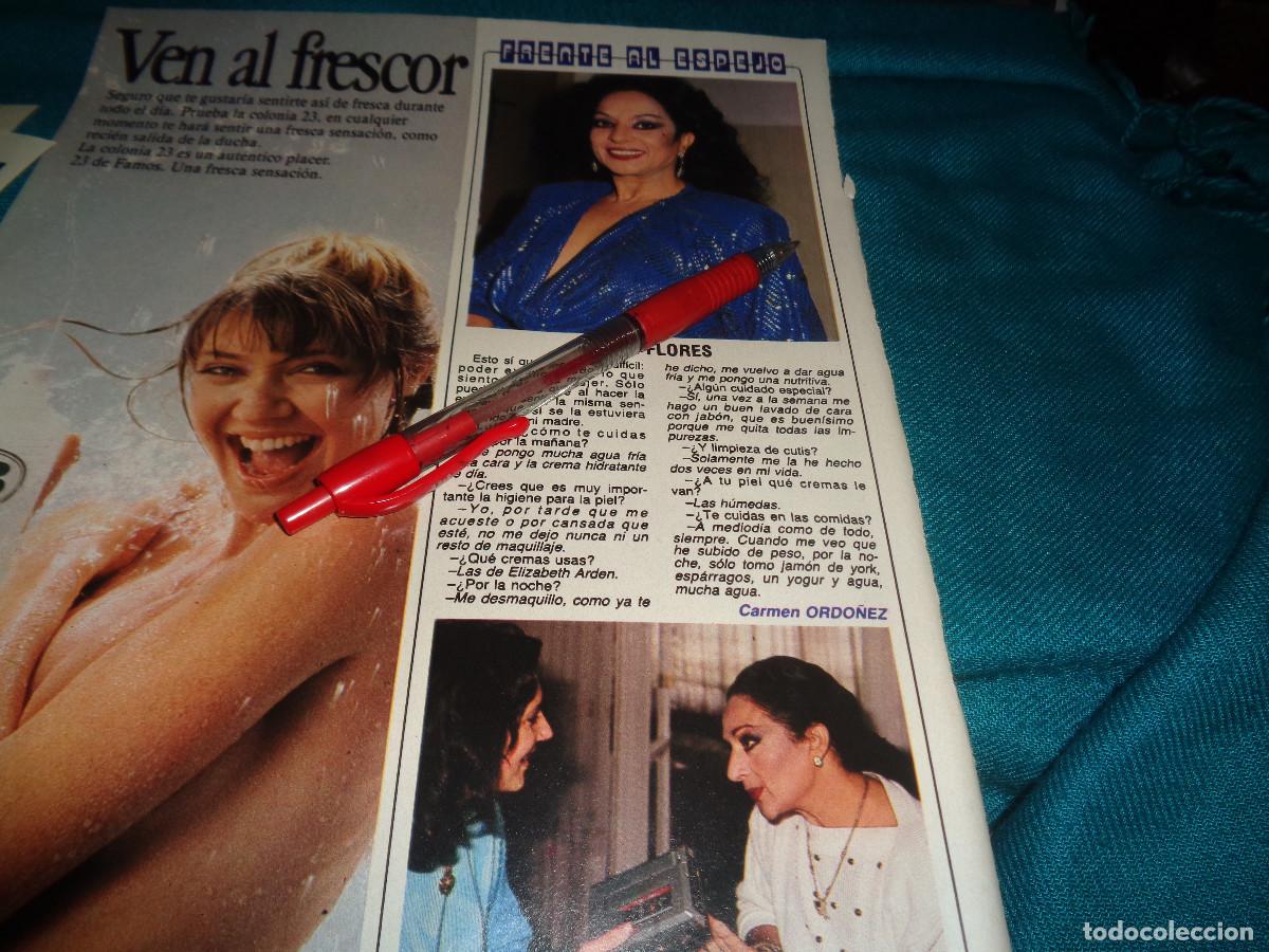 Colecionismo da Revista Diez Minutos: RECORTE : FRENTE AL ESPEJO : LOLA FLORES. DIEZ MINUTOS, JUNIO 1987