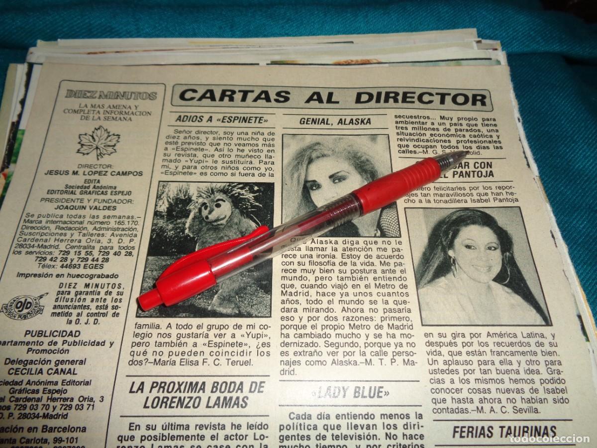 Coleccionismo de Revista Diez Minutos: RECORTE : GENIAL, ALASKA. DIEZ MINUTOS, JUNIO 1987