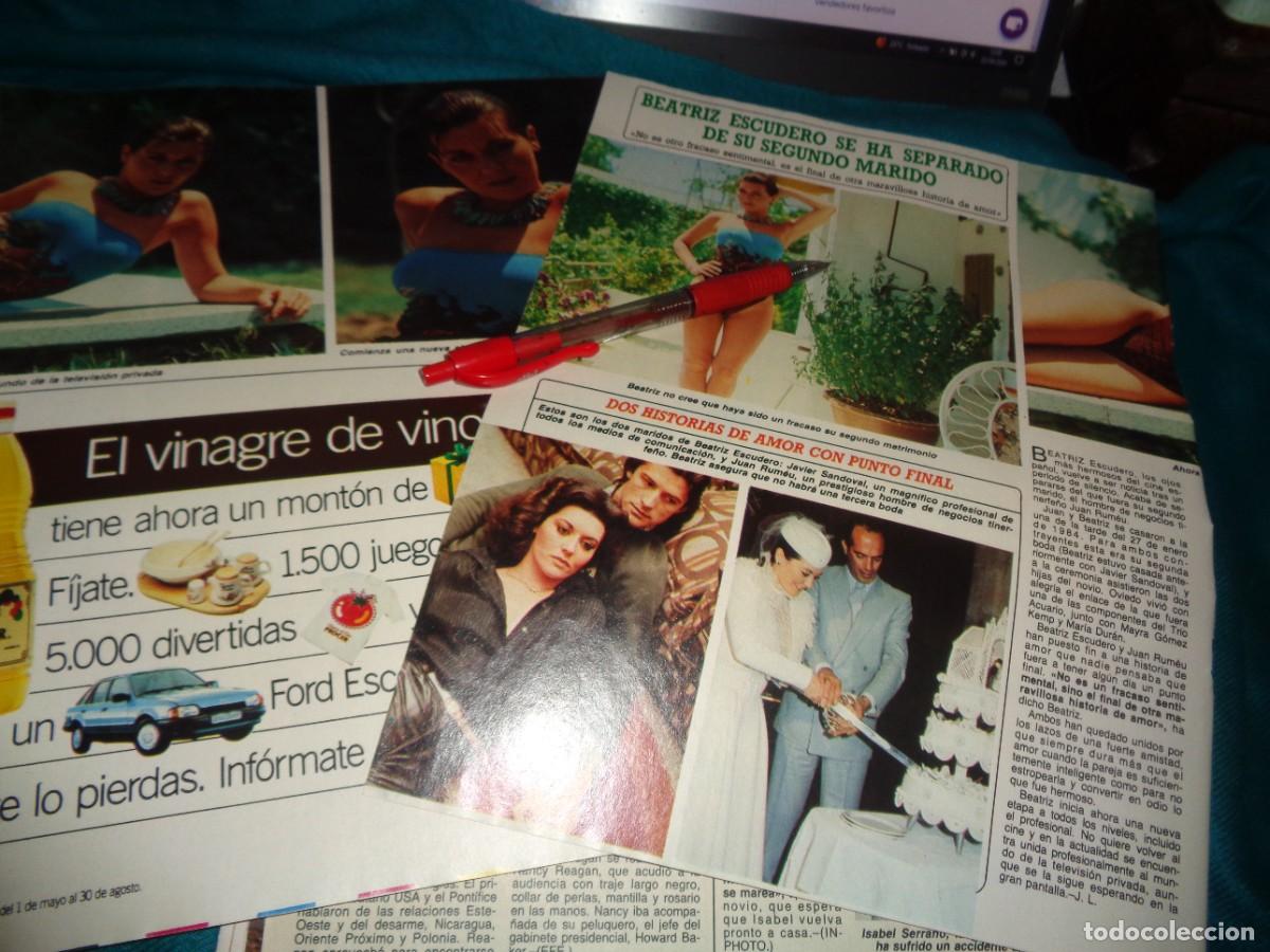 Coleccionismo de Revista Diez Minutos: RECORTE : BEATRIZ ESCUDERO, DEL TRIO ACUARIO, SE HA SEPARADO. DIEZ MINUTOS, JUNIO 1987