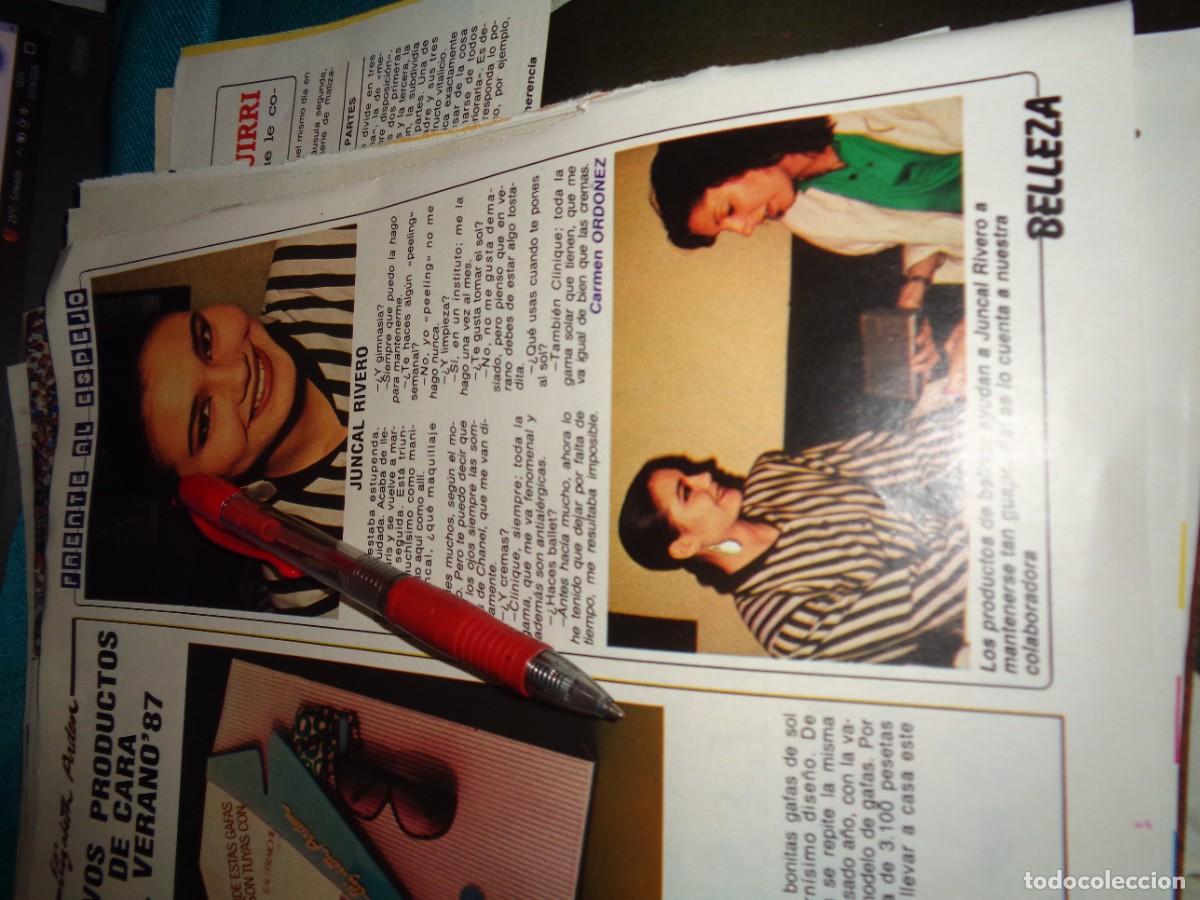Coleccionismo de Revista Diez Minutos: RECORTE : FRENTE AL ESPEJO : JUNCAL RIVERO . DIEZ MINUTOS, JUNIO 1987