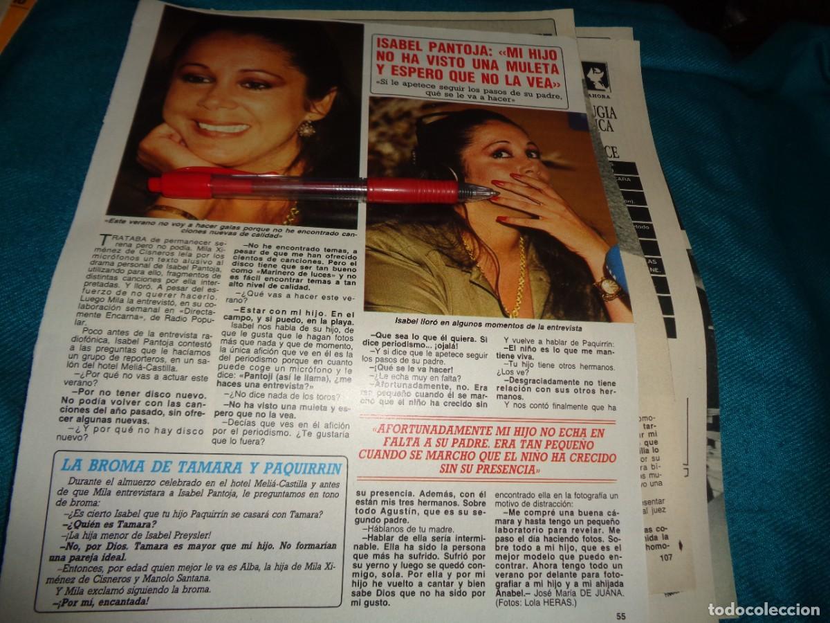 Coleccionismo de Revista Diez Minutos: RECORTE : ISABEL PANTOJA, EMOCIONADA. DIEZ MINUTOS, JUNIO 1987