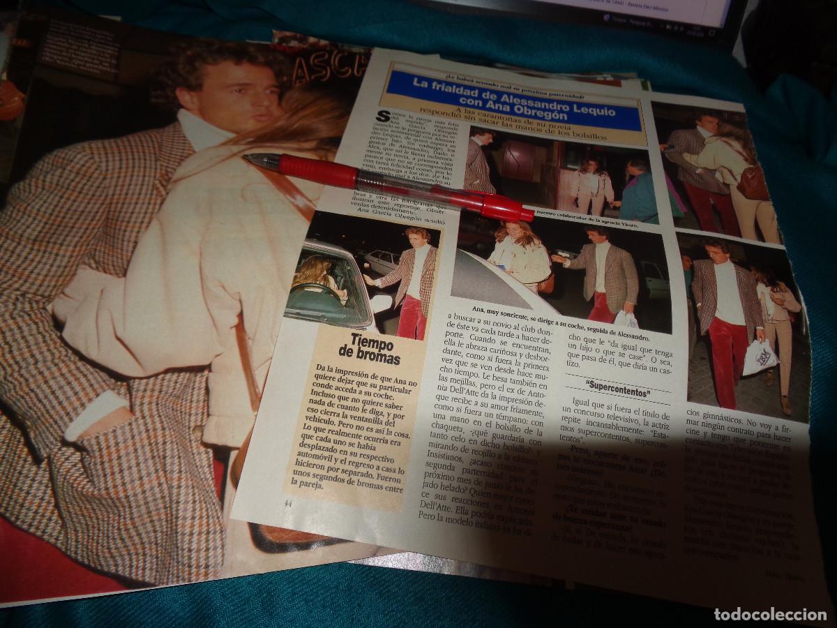 Coleccionismo de Revista Diez Minutos: RECORTE : LA FRIALDAD DE ALESSANDRO LEQUIO CON ANA OBREGON. DIEZ MINUTOS, DICBRE 1991