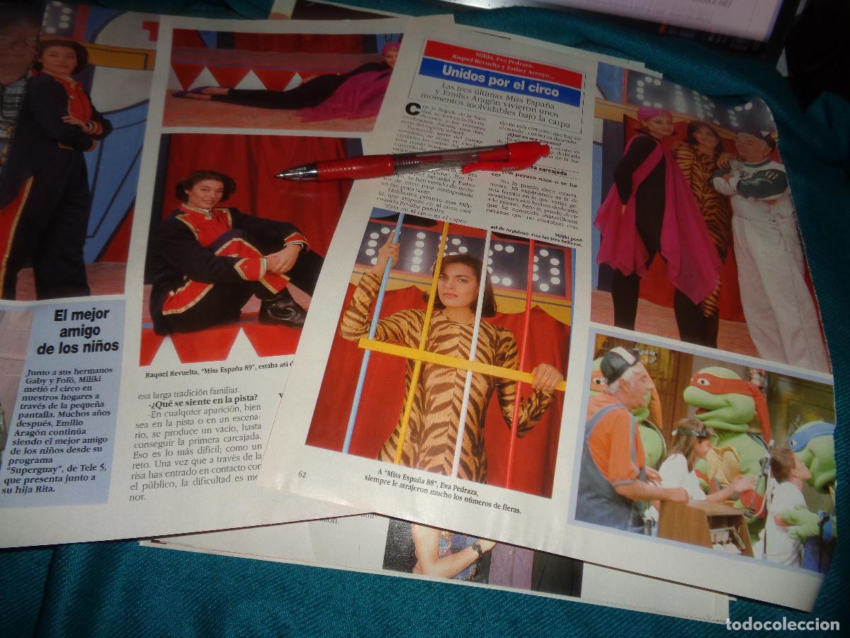 Coleccionismo de Revista Diez Minutos: RECORTE : MILIKI, EVA PEDRAZA , RAQUEL REVUELTA Y ESTHER ARROYO . DIEZ MINUTOS, DICBRE 1991