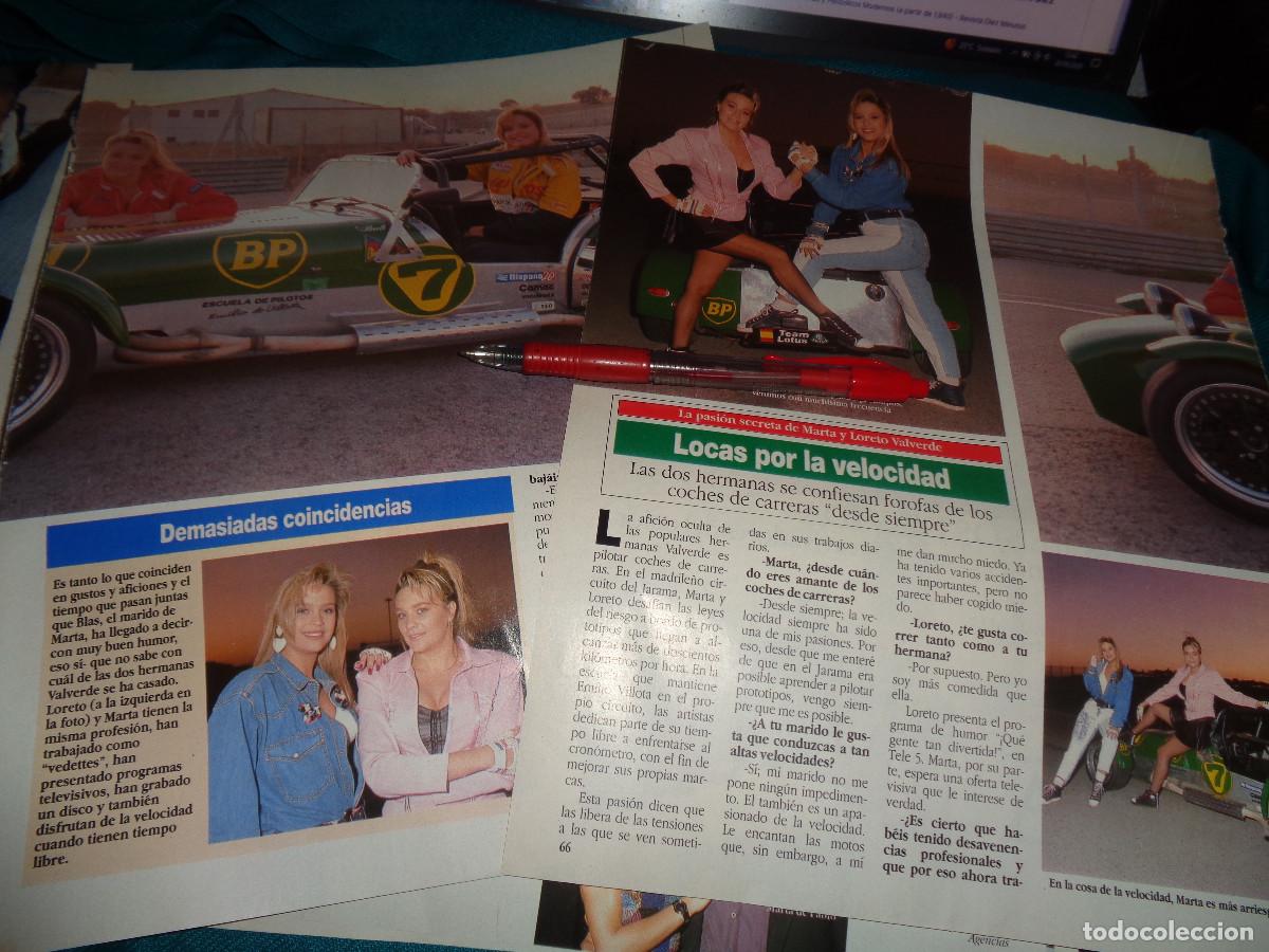 Coleccionismo de Revista Diez Minutos: RECORTE : LAS HERMANAS MARTA Y LORETO VALVERDE. DIEZ MINUTOS, DICBRE 1991
