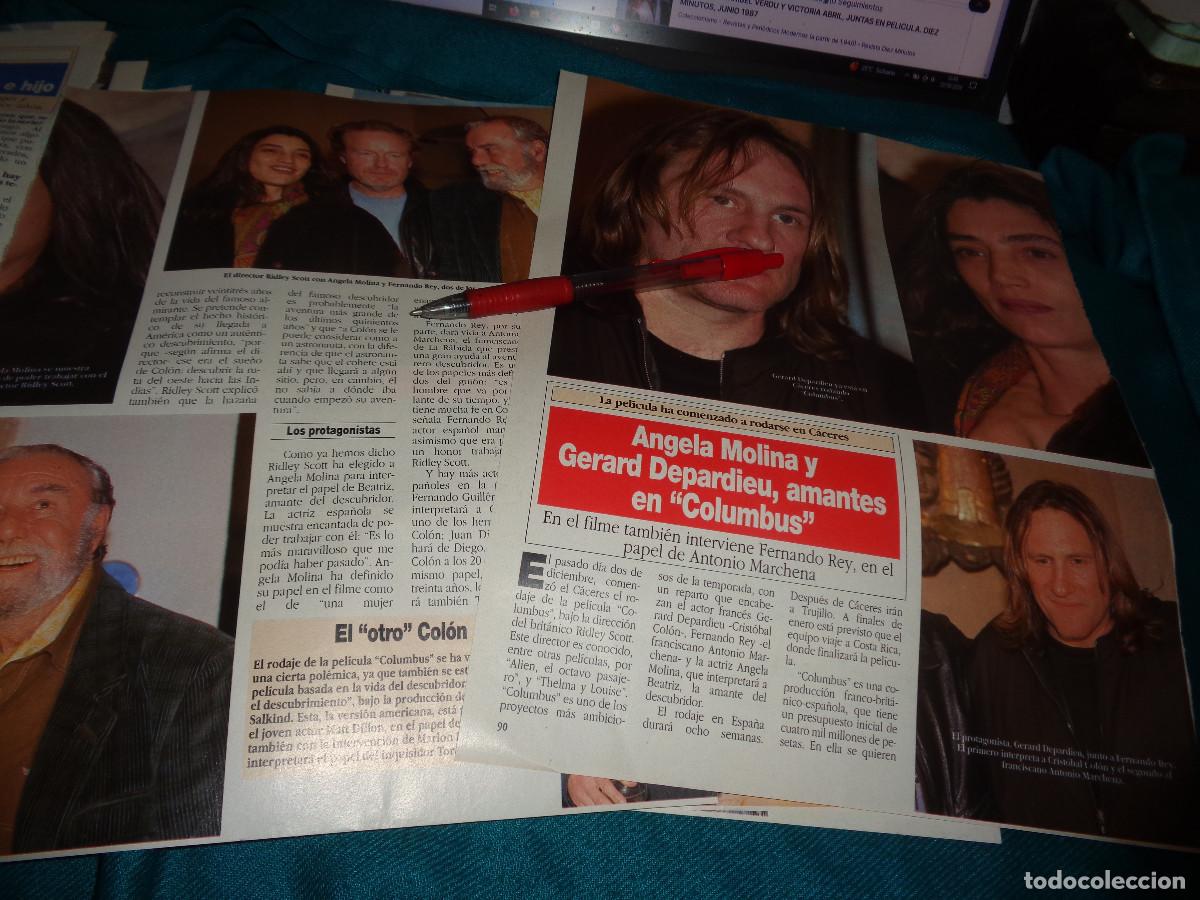 Coleccionismo de Revista Diez Minutos: RECORTE : ANGELA MOLINA Y GERARD DEPARDIEU, EN PELICULA. DIEZ MINUTOS, DICBRE 1991