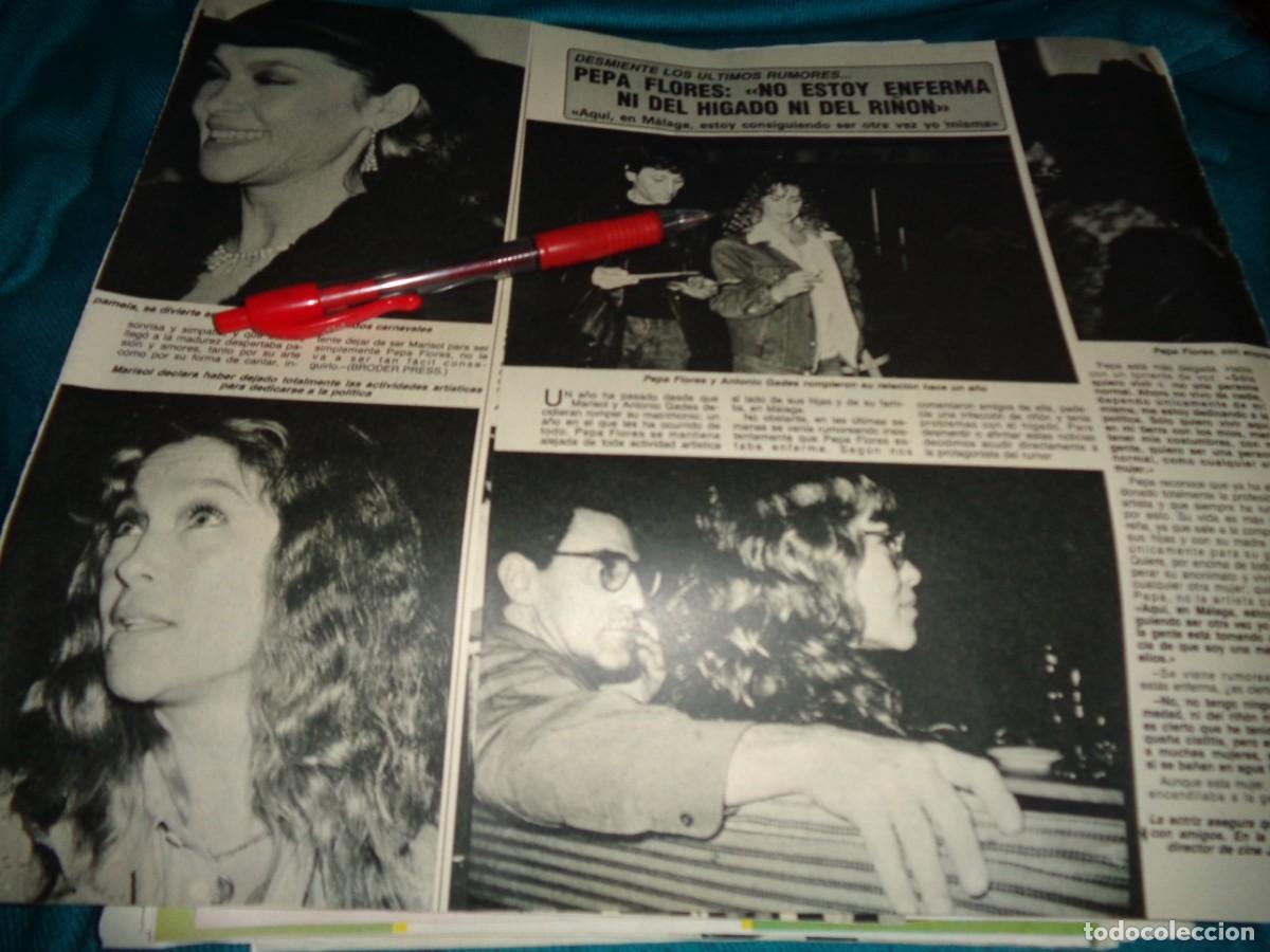 Coleccionismo de Revista Diez Minutos: RECORTE : PEPA FLORES, MARISOL, DESMIENTE LOS RUMORES. DIEZ MINUTOS, JUNIO 1987