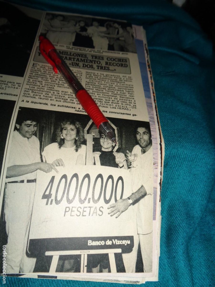 Coleccionismo de Revista Diez Minutos: RECORTE : RECORD EN EL UN, DOS, TRES...... DIEZ MINUTOS, JUNIO 1987